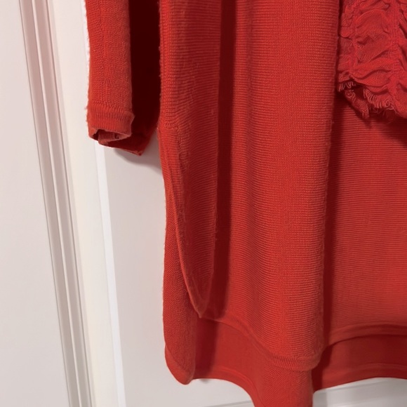 Eileen Fisher Orange Red Tunic With Scarf- Stunning!!! - Picture 4 of 5